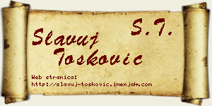Slavuj Tošković vizit kartica